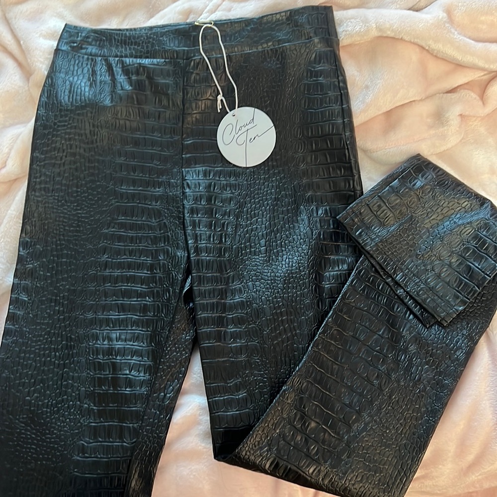 Black leather pants